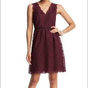 Deep purple lace dress